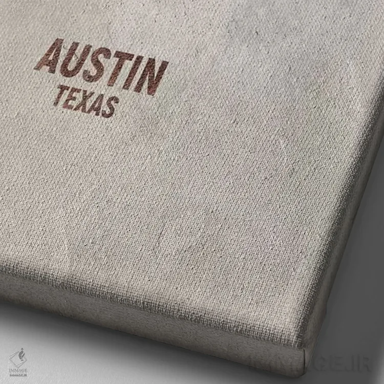 تابلو دکوراتیو منظره خط افق آستین تگزاس اثر مایکل تامپست - نمای نزدیک بافت بوم