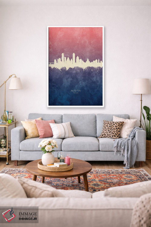 تابلو دکوراتیو منظره خط افق آستین تگزاس اثر مایکل تامپست - D1W