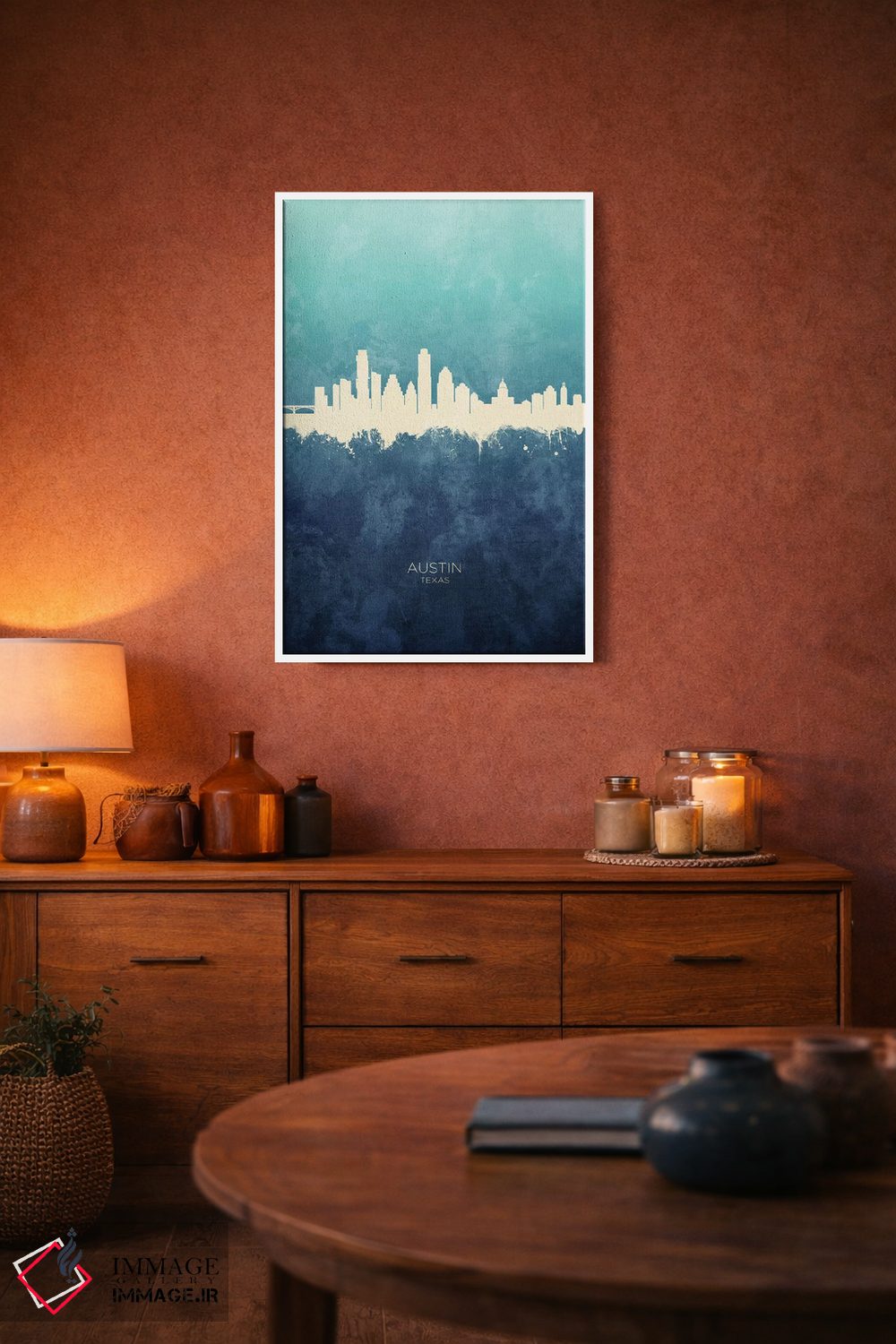 تابلو دکوراتیو منظره خط افق آستین تگزاس اثر مایکل تامپست - D3W