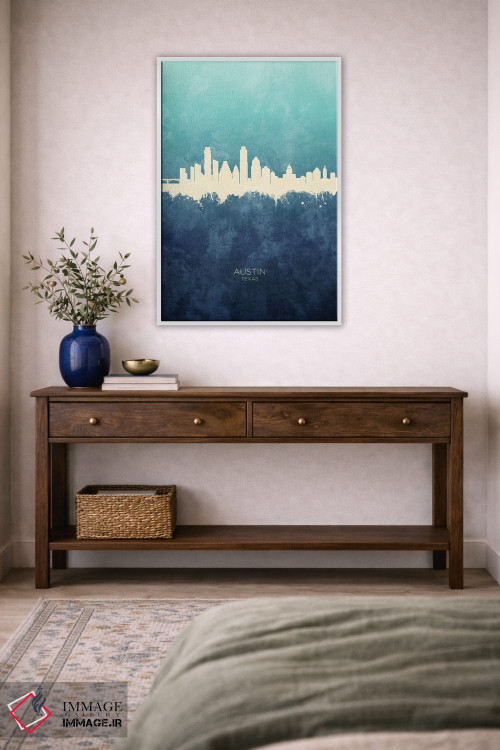 تابلو دکوراتیو منظره خط افق آستین تگزاس اثر مایکل تامپست - D2W