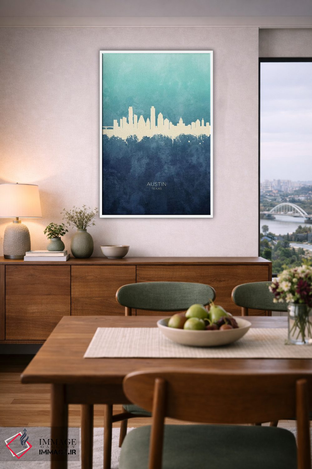 تابلو دکوراتیو منظره خط افق آستین تگزاس اثر مایکل تامپست - D5W