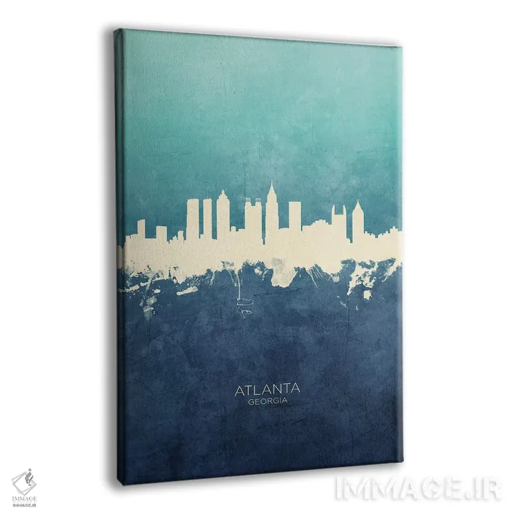 تابلو دکوراتیو منظره خط افق آتلانتا جورجیا اثر مایکل تامپست - نمای پرسپکتیو محصول