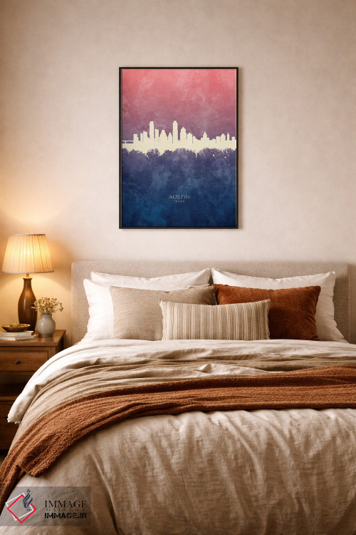 تابلو دکوراتیو منظره خط افق آستین تگزاس اثر مایکل تامپست - D6B