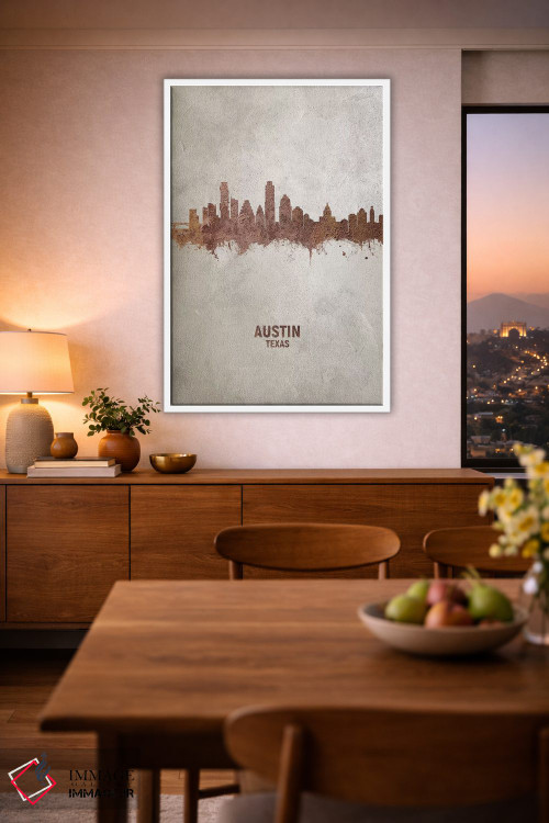 تابلو دکوراتیو منظره خط افق آستین تگزاس اثر مایکل تامپست - D1W