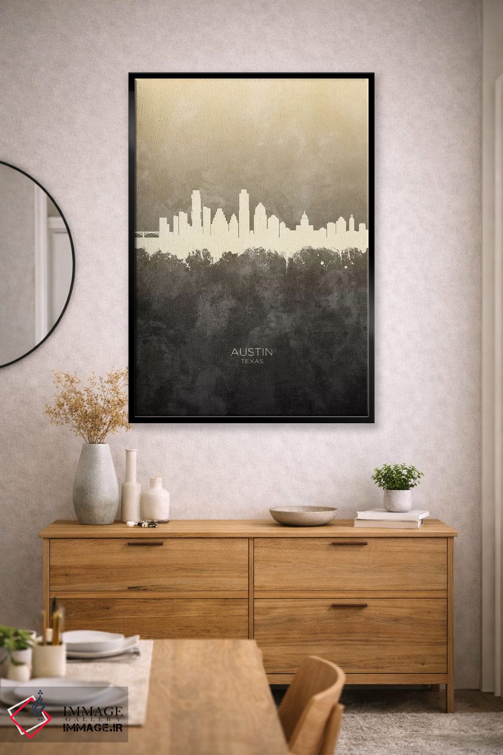 تابلو دکوراتیو منظره خط افق آستین تگزاس اثر مایکل تامپست - D2B