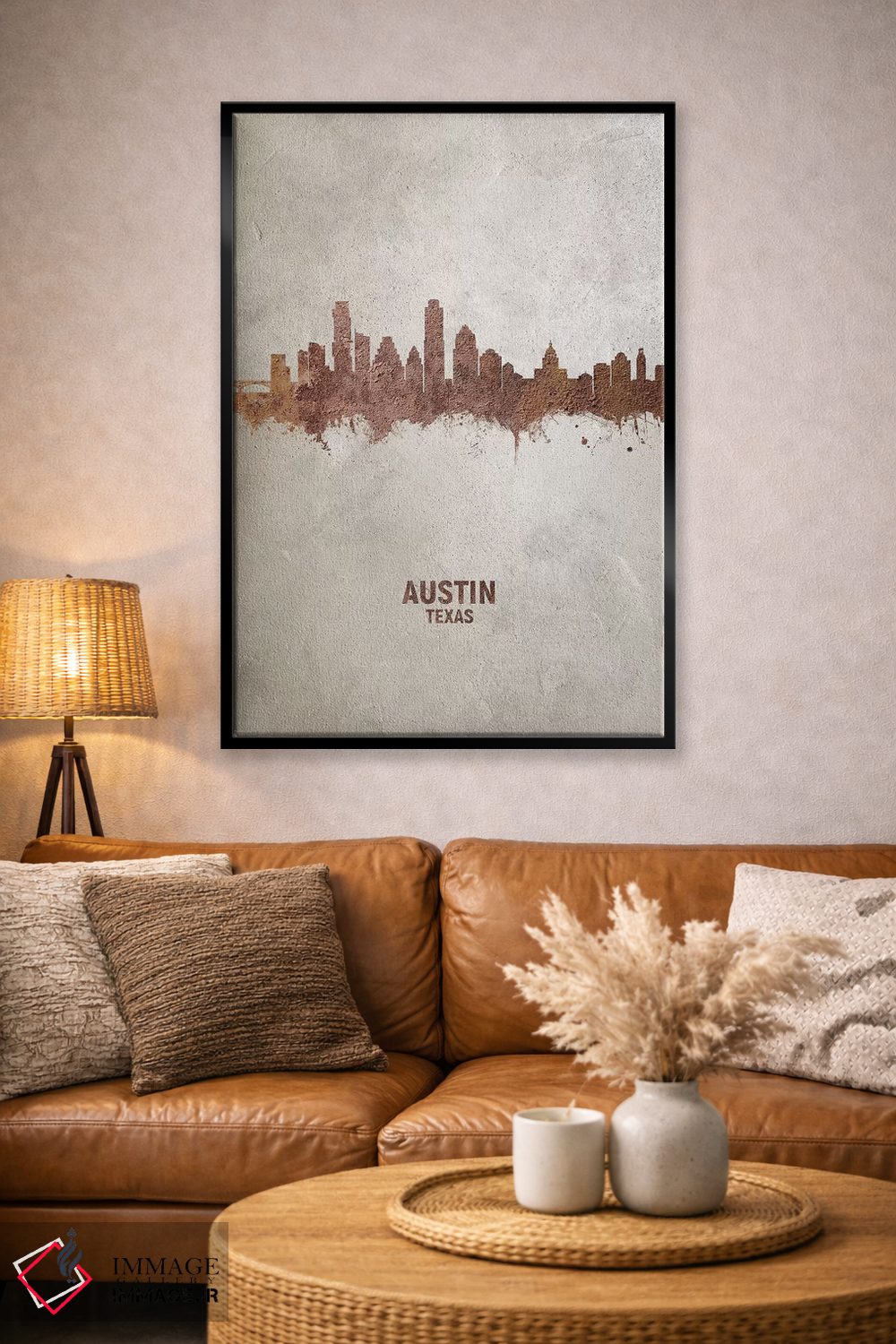 تابلو دکوراتیو منظره خط افق آستین تگزاس اثر مایکل تامپست - D3B