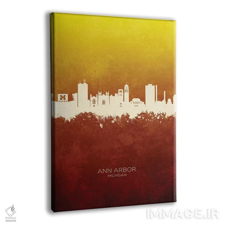 تابلو دکوراتیو منظره خط افق ان آربر میشیگان اثر مایکل تامپست - نمای پرسپکتیو محصول