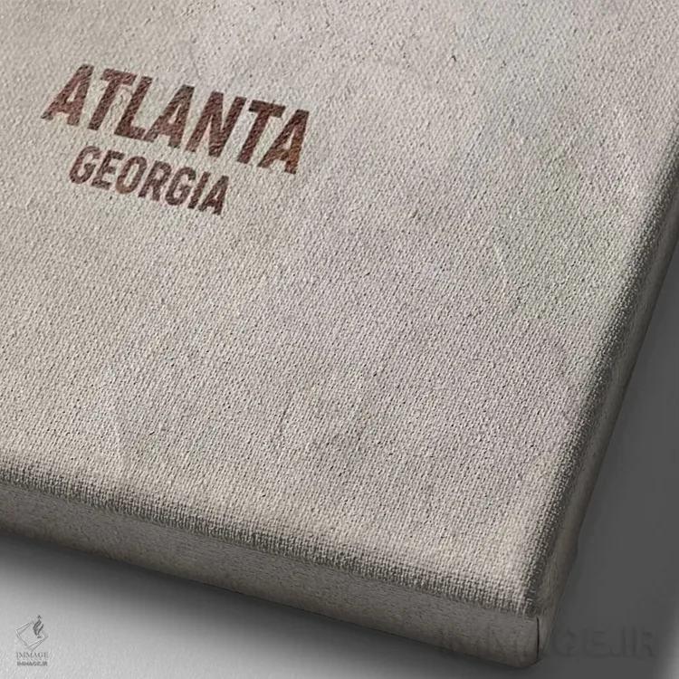 تابلو دکوراتیو منظره خط افق آتلانتا جورجیا اثر مایکل تامپست - نمای نزدیک بافت بوم