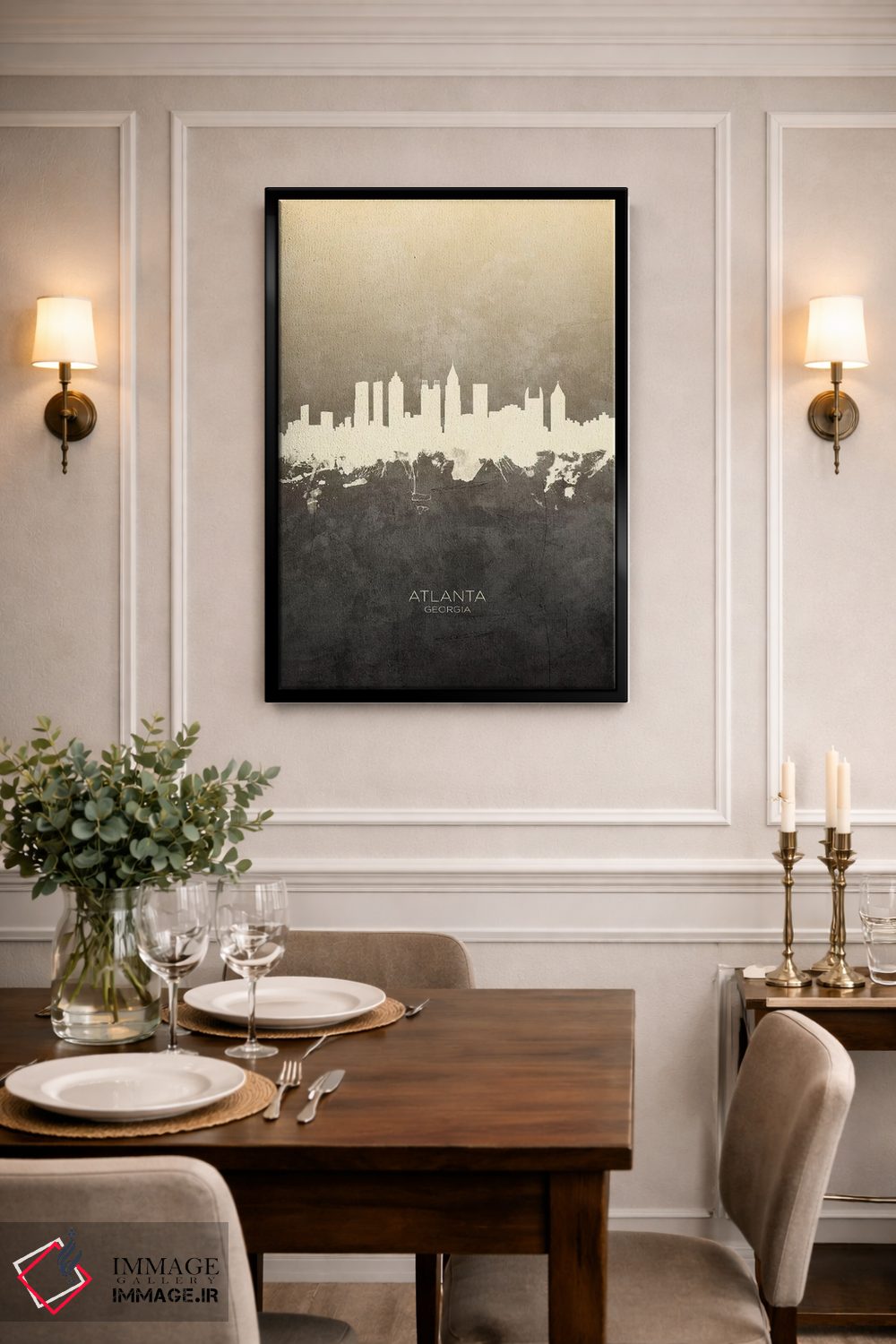 تابلو دکوراتیو منظره خط افق آتلانتا جورجیا اثر مایکل تامپست - D2B