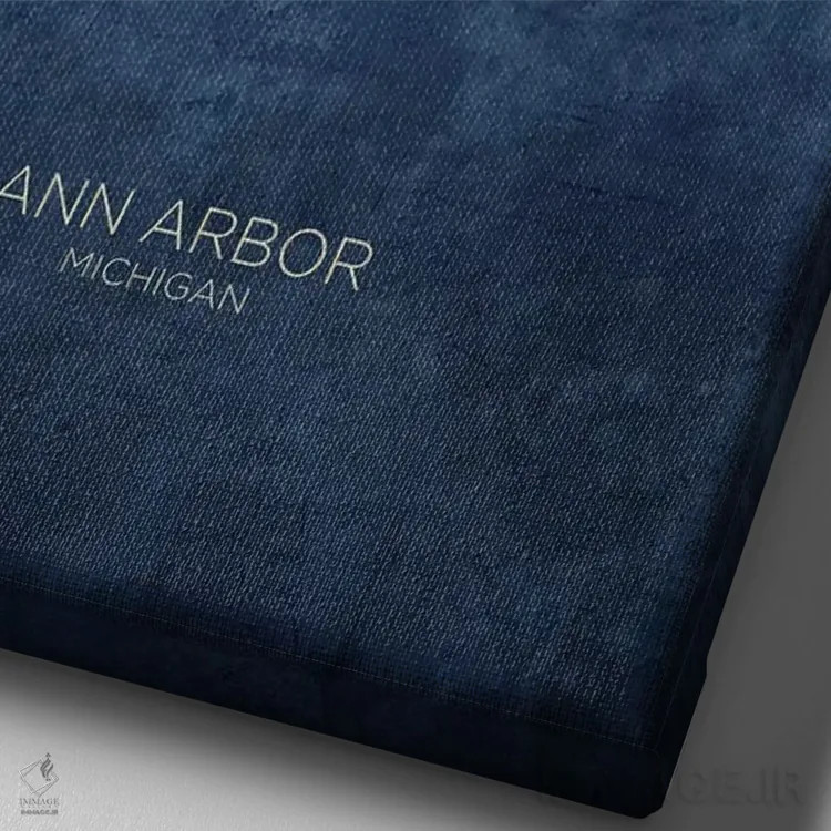 تابلو دکوراتیو منظره خط افق ان آربر میشیگان اثر مایکل تامپست - نمای نزدیک بافت بوم