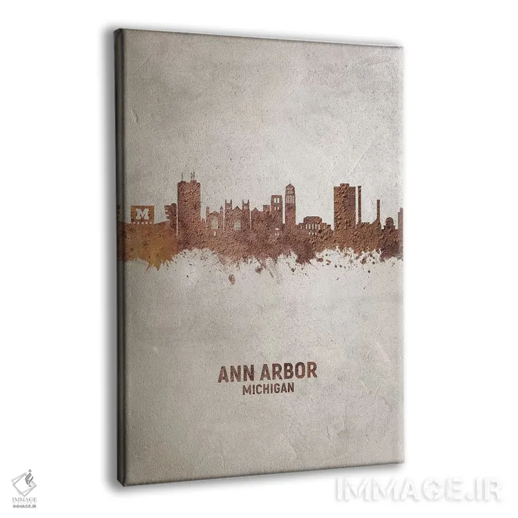 تابلو دکوراتیو منظره خط افق ان آربر میشیگان اثر مایکل تامپست - نمای پرسپکتیو محصول