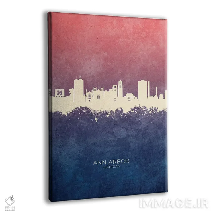 تابلو دکوراتیو منظره خط افق ان آربر میشیگان اثر مایکل تامپست - نمای پرسپکتیو محصول