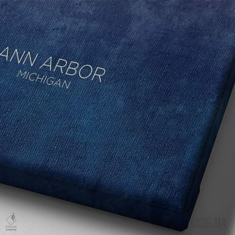 تابلو دکوراتیو منظره خط افق ان آربر میشیگان اثر مایکل تامپست - نمای نزدیک بافت بوم