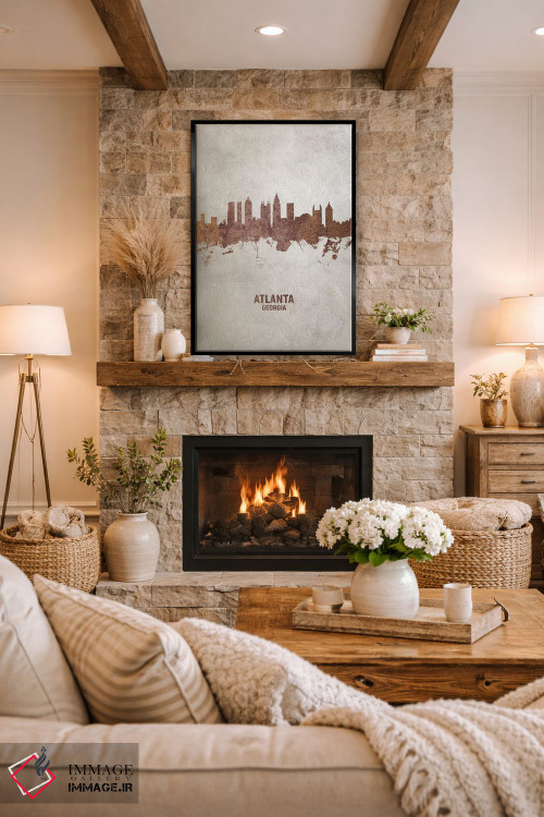 تابلو دکوراتیو منظره خط افق آتلانتا جورجیا اثر مایکل تامپست - D2B