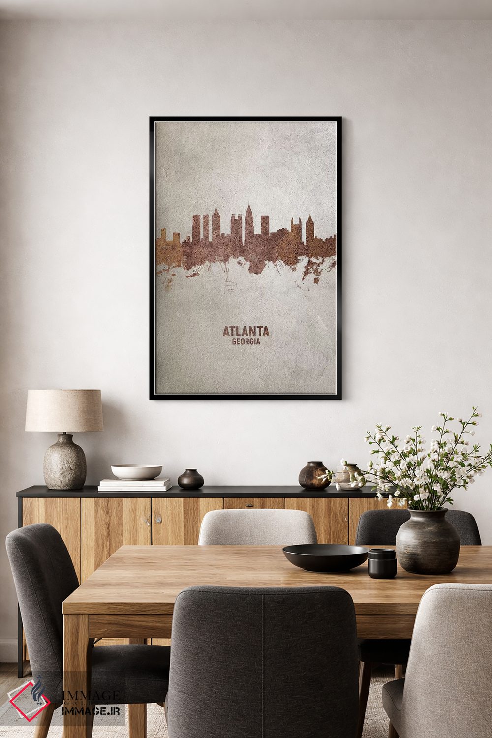 تابلو دکوراتیو منظره خط افق آتلانتا جورجیا اثر مایکل تامپست - D3B