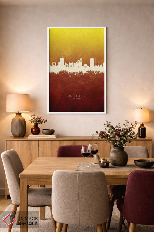 تابلو دکوراتیو منظره خط افق ان آربر میشیگان اثر مایکل تامپست - D6W