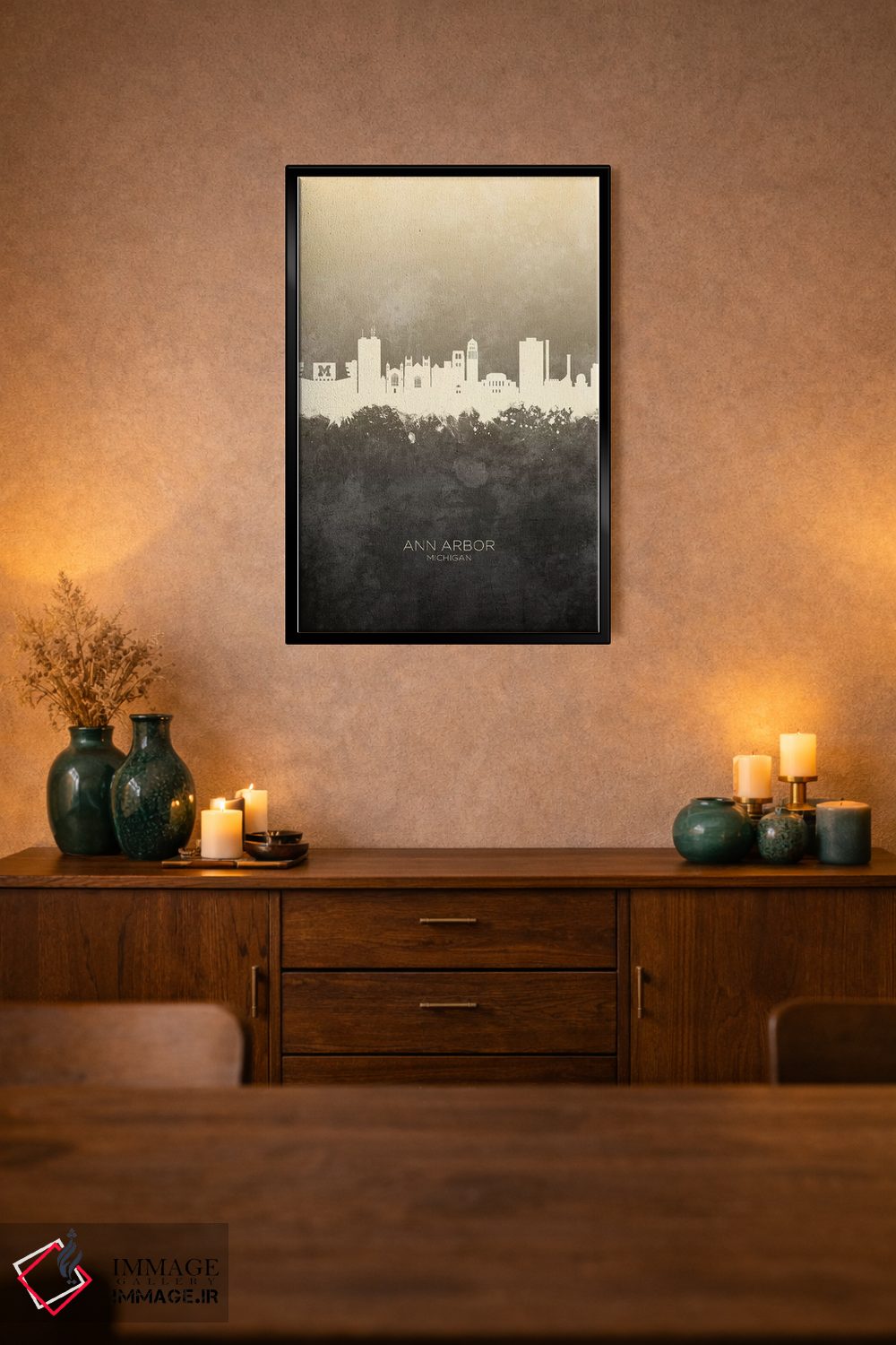 تابلو دکوراتیو منظره خط افق ان آربر میشیگان اثر مایکل تامپست - D2B