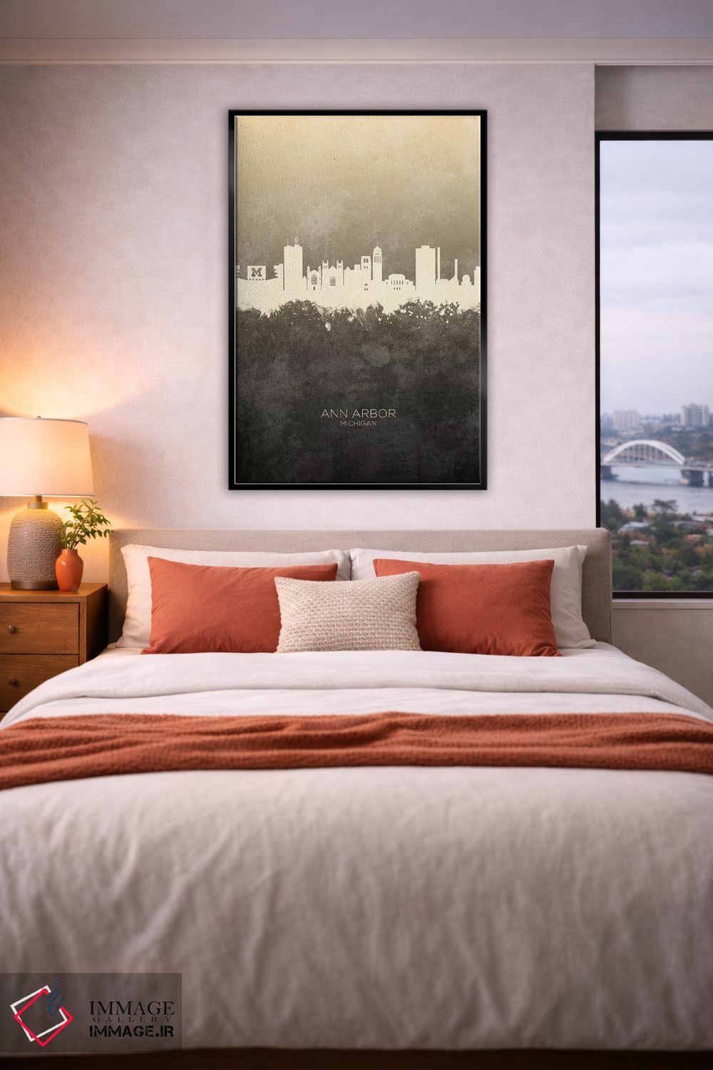 تابلو دکوراتیو منظره خط افق ان آربر میشیگان اثر مایکل تامپست - D3B