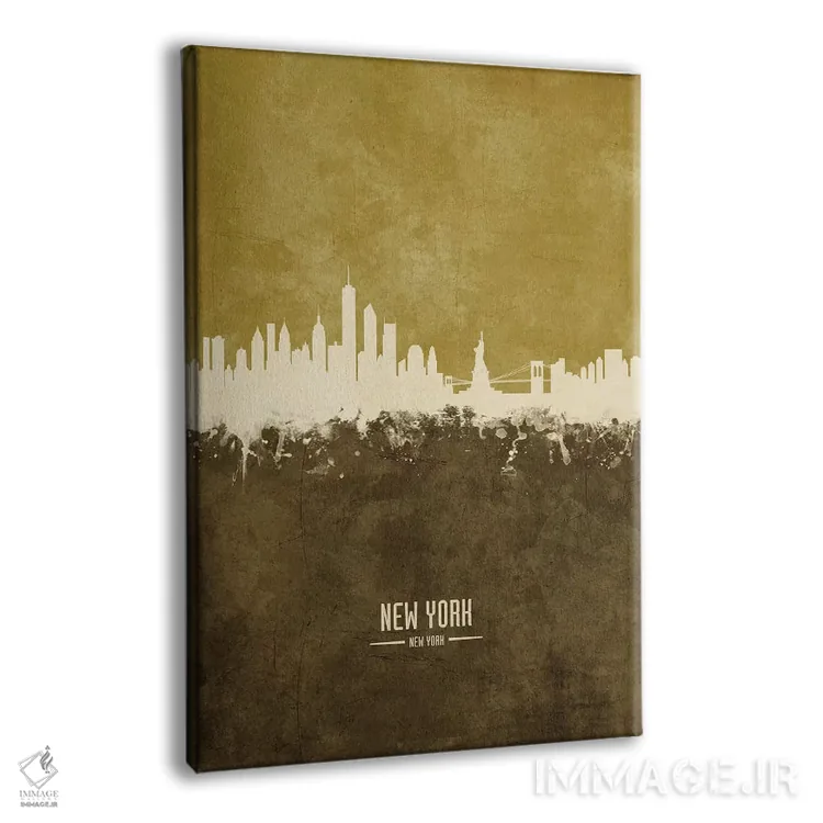 تابلو دکوراتیو منظره خط افق نیویورک، نیویورک اثر مایکل تامپست - نمای پرسپکتیو محصول