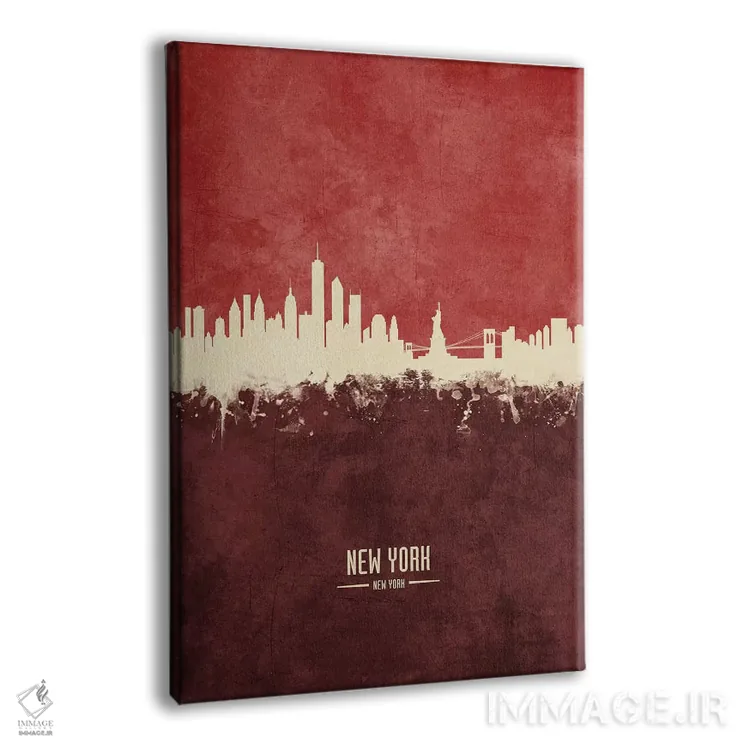 تابلو دکوراتیو منظره خط افق نیویورک، نیویورک اثر مایکل تامپست - نمای پرسپکتیو محصول