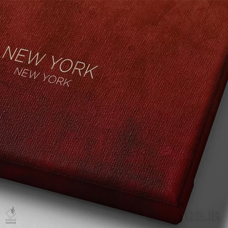 تابلو دکوراتیو منظره خط افق نیویورک، نیویورک اثر مایکل تامپست - نمای نزدیک بافت بوم