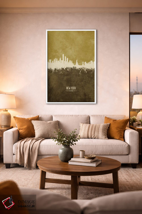 تابلو دکوراتیو منظره خط افق نیویورک، نیویورک اثر مایکل تامپست - D2W