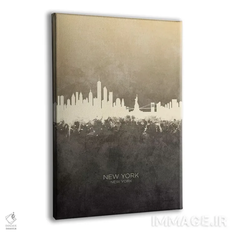 تابلو دکوراتیو منظره خط افق نیویورک، نیویورک اثر مایکل تامپست - نمای پرسپکتیو محصول