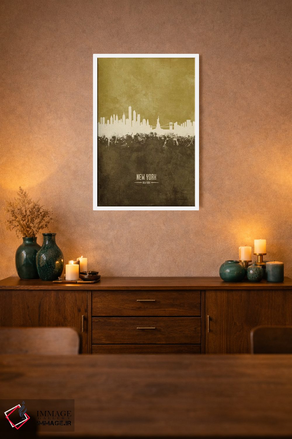 تابلو دکوراتیو منظره خط افق نیویورک، نیویورک اثر مایکل تامپست - D3W