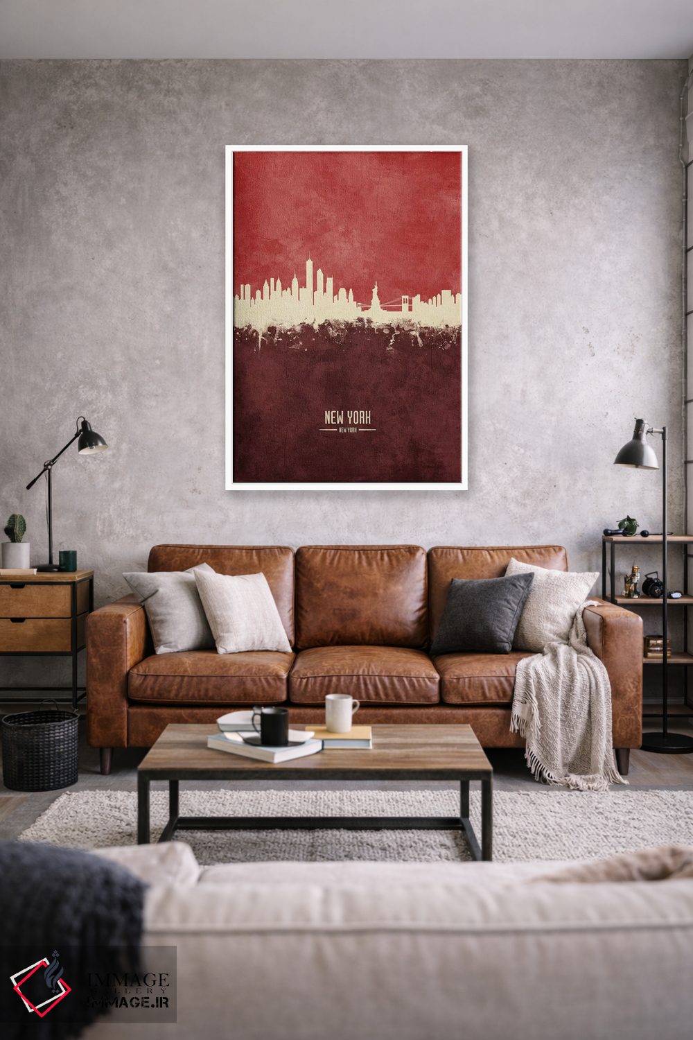 تابلو دکوراتیو منظره خط افق نیویورک، نیویورک اثر مایکل تامپست - D1W