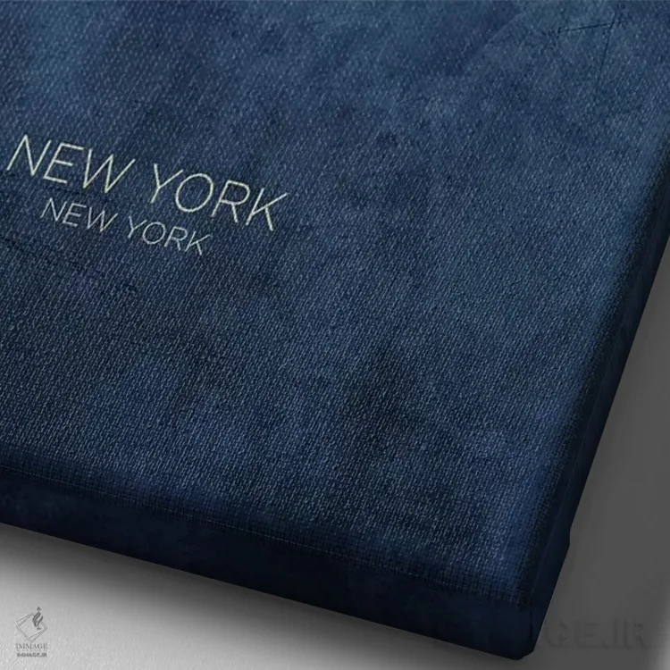 تابلو دکوراتیو منظره خط افق نیویورک، نیویورک اثر مایکل تامپست - نمای نزدیک بافت بوم