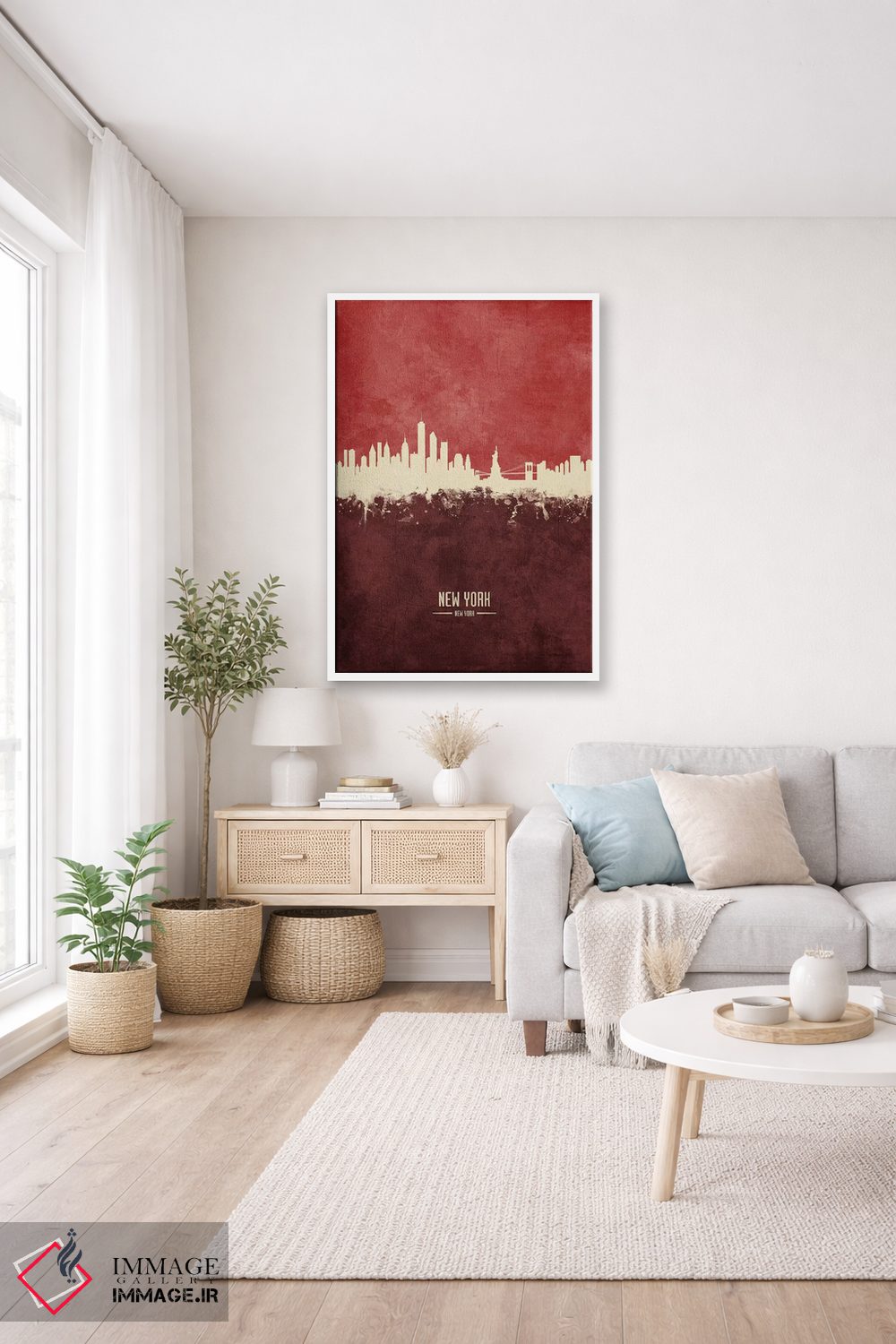 تابلو دکوراتیو منظره خط افق نیویورک، نیویورک اثر مایکل تامپست - D3W