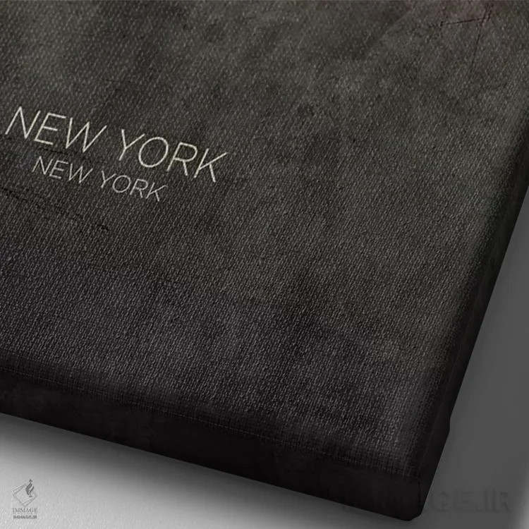 تابلو دکوراتیو منظره خط افق نیویورک، نیویورک اثر مایکل تامپست - نمای نزدیک بافت بوم