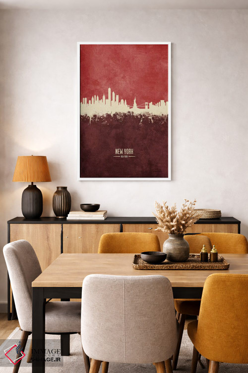 تابلو دکوراتیو منظره خط افق نیویورک، نیویورک اثر مایکل تامپست - D6W