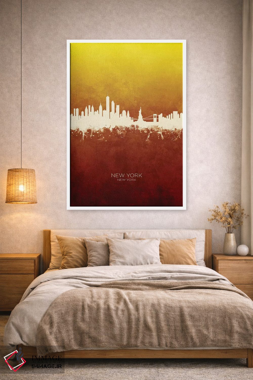 تابلو دکوراتیو منظره خط افق نیویورک، نیویورک اثر مایکل تامپست - D1W