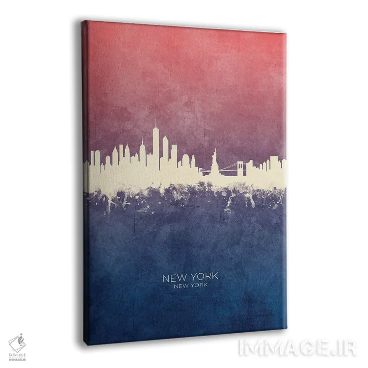 تابلو دکوراتیو منظره خط افق نیویورک، نیویورک اثر مایکل تامپست - نمای پرسپکتیو محصول