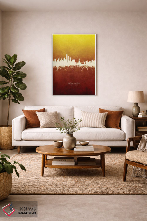 تابلو دکوراتیو منظره خط افق نیویورک، نیویورک اثر مایکل تامپست - D3W