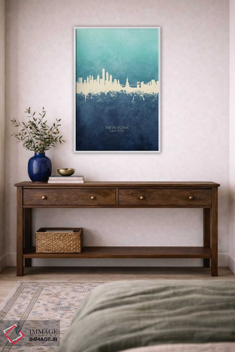تابلو دکوراتیو منظره خط افق نیویورک، نیویورک اثر مایکل تامپست - D2W