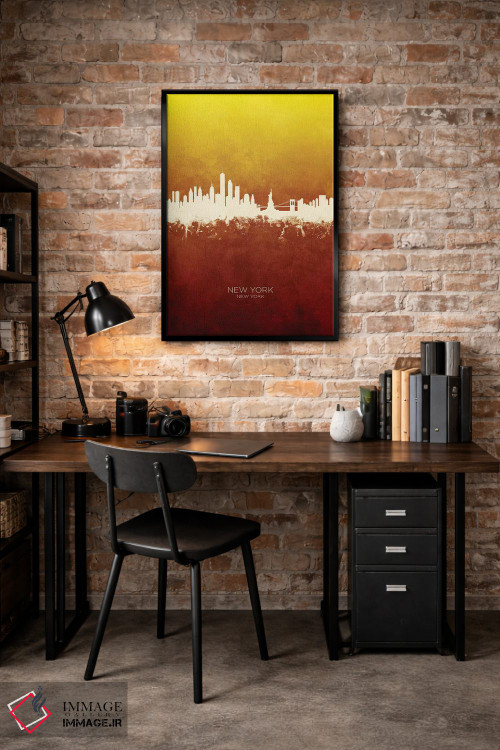 تابلو دکوراتیو منظره خط افق نیویورک، نیویورک اثر مایکل تامپست - D6B