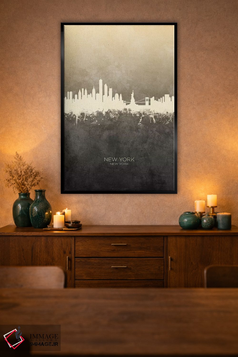 تابلو دکوراتیو منظره خط افق نیویورک، نیویورک اثر مایکل تامپست - D2B