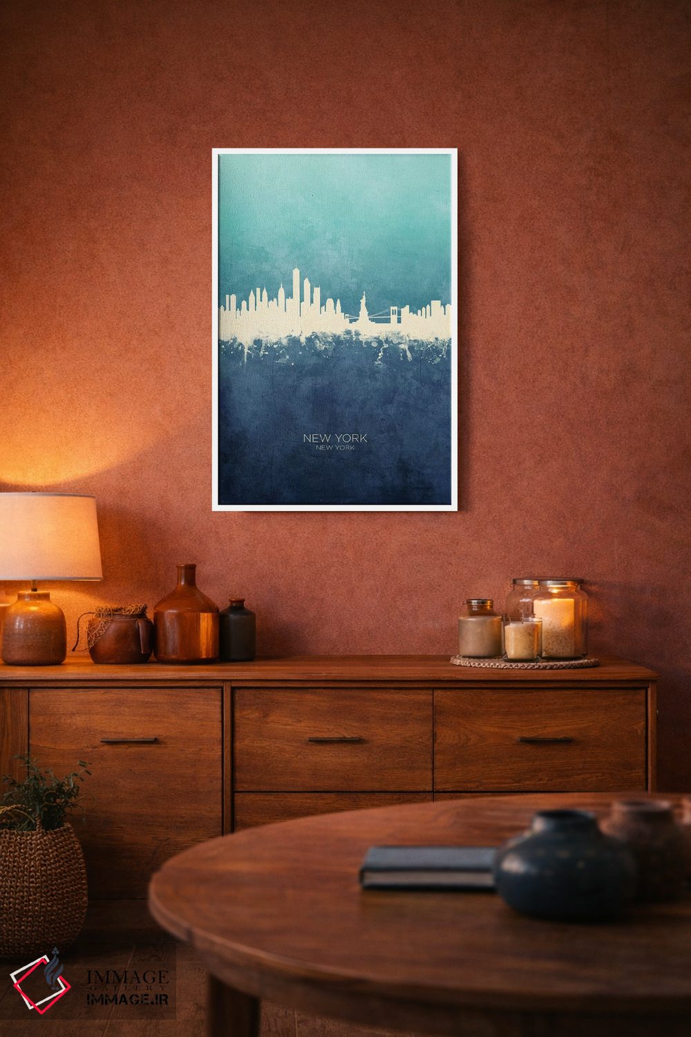 تابلو دکوراتیو منظره خط افق نیویورک، نیویورک اثر مایکل تامپست - D3W