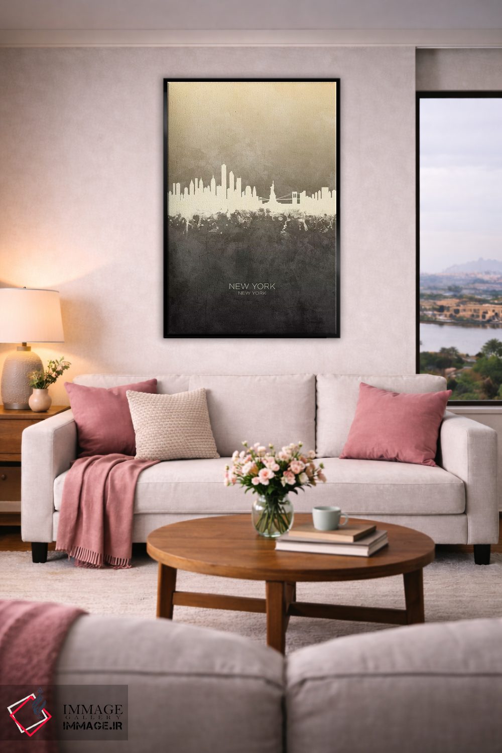 تابلو دکوراتیو منظره خط افق نیویورک، نیویورک اثر مایکل تامپست - D4B
