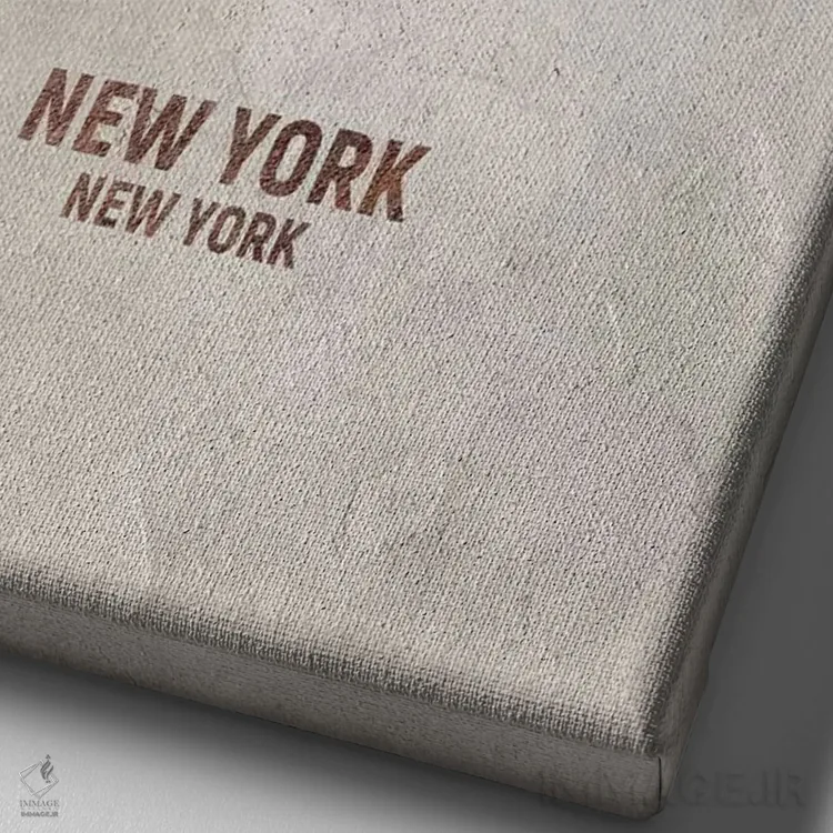 تابلو دکوراتیو منظره خط افق نیویورک، نیویورک اثر مایکل تامپست - نمای نزدیک بافت بوم