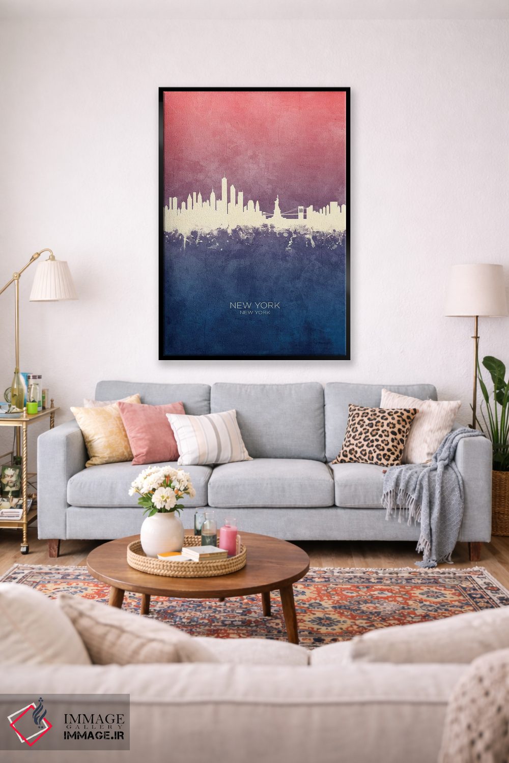 تابلو دکوراتیو منظره خط افق نیویورک، نیویورک اثر مایکل تامپست - D1B