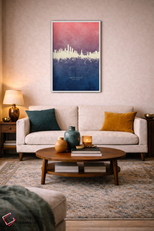 تابلو دکوراتیو منظره خط افق نیویورک، نیویورک اثر مایکل تامپست - D4W