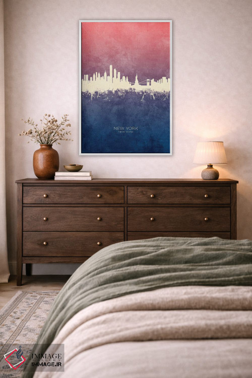 تابلو دکوراتیو منظره خط افق نیویورک، نیویورک اثر مایکل تامپست - D3W