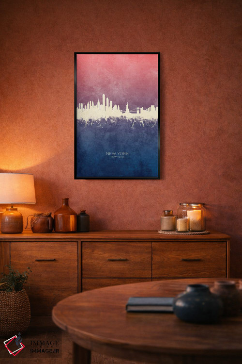 تابلو دکوراتیو منظره خط افق نیویورک، نیویورک اثر مایکل تامپست - D6B