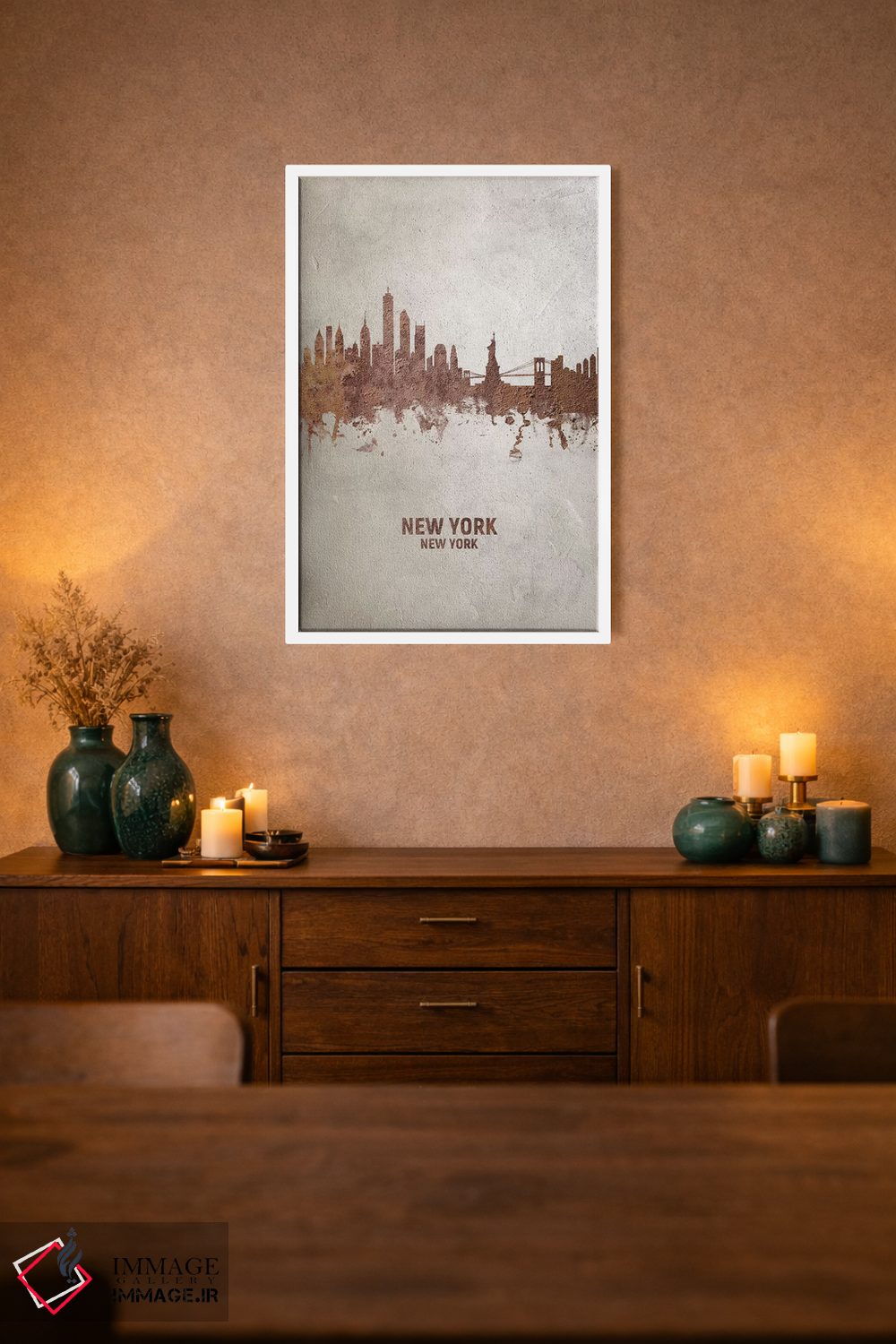 تابلو دکوراتیو منظره خط افق نیویورک، نیویورک اثر مایکل تامپست - D2W