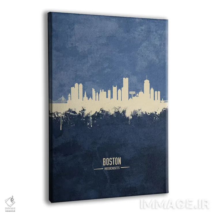 تابلو دکوراتیو خط افق بوستون ماساچوست اثر مایکل تامپست - نمای پرسپکتیو محصول
