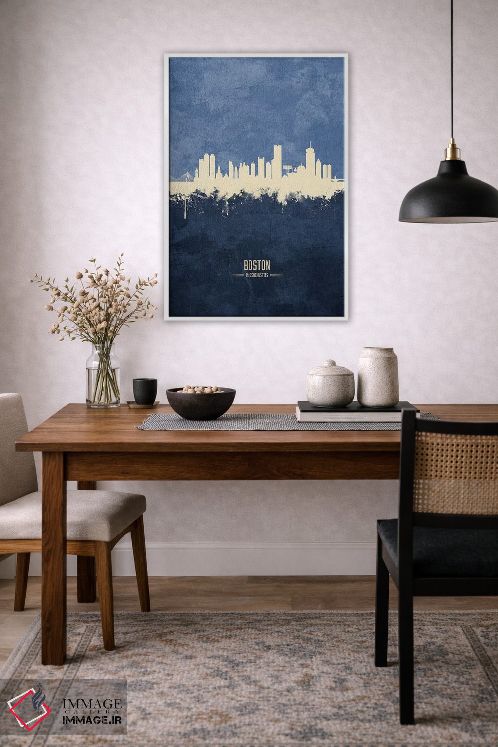 تابلو دکوراتیو خط افق بوستون ماساچوست اثر مایکل تامپست - D3W