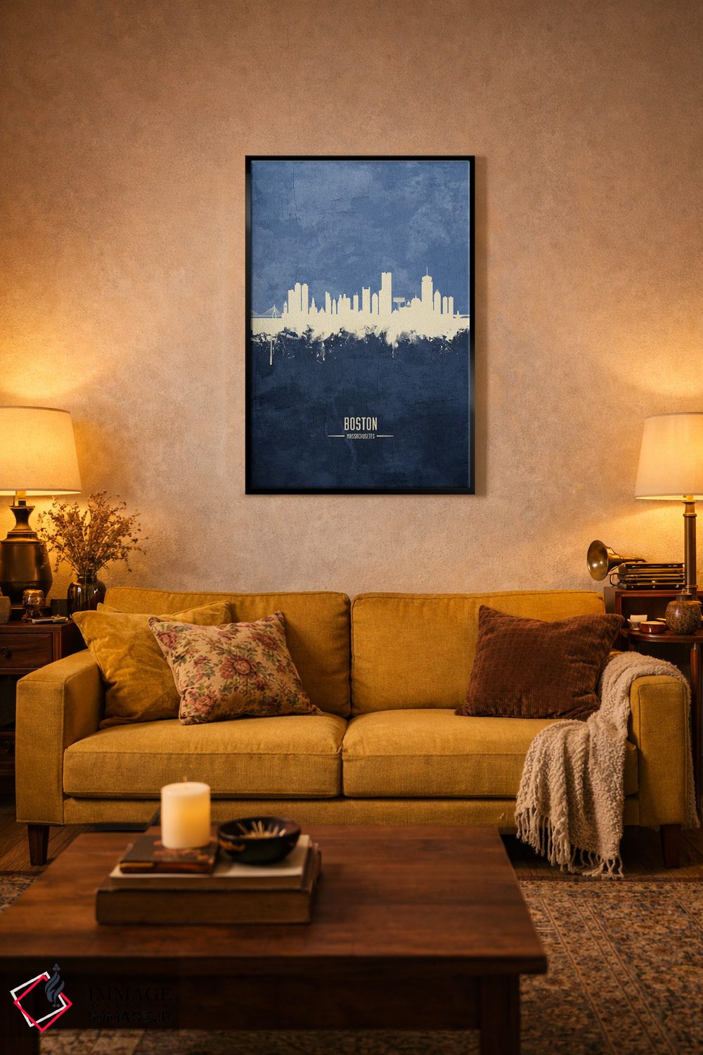تابلو دکوراتیو خط افق بوستون ماساچوست اثر مایکل تامپست - D5B